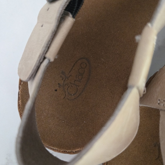 Chaco Wayfarer Tan Leather Flat Sandals Size 7 Womens - Picture 3 of 8